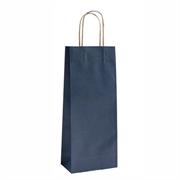SHOPPER PORTA BOTTIGLIA BARBERA BLU 14X9X38 072246