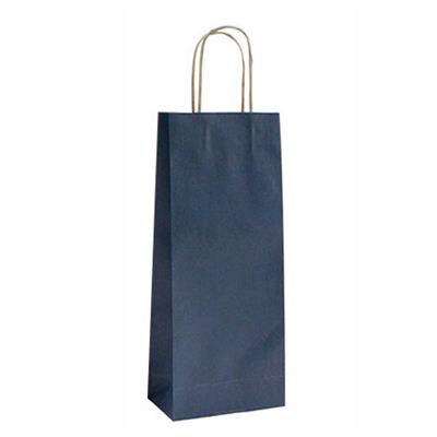 SHOPPER PORTA BOTTIGLIA BARBERA BLU 14X9X38 072246