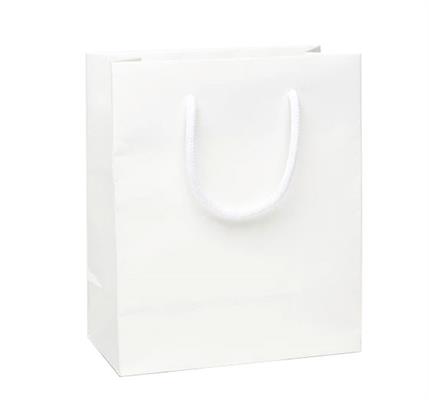 BUSTE SHOPPER LUX CTA FSC 180G.FP. 24X20+8 BIANCO