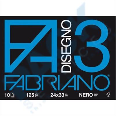 ALBUM FABRIANO F3 NERI 24X33 10FF 125GR F4001017