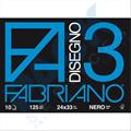 ALBUM FABRIANO F3 NERI 24X33 10FF 125GR F4001017