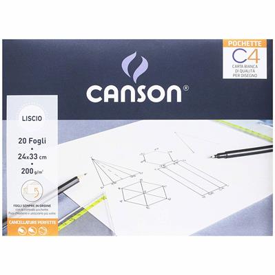 BLOCCO CANSON 24X33 200G LISCIO 400089595