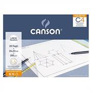 BLOCCO CANSON 24X33 200G LISCIO RIQUADRATO 400089597