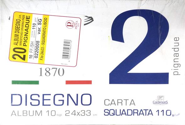 ALBUM DISEGNO PIGNADUE FF.10 LISCIO SQUADRATO