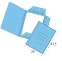 CARTELLE TRE LEMBI ECO' PZ.50 AZZURRO 0384
