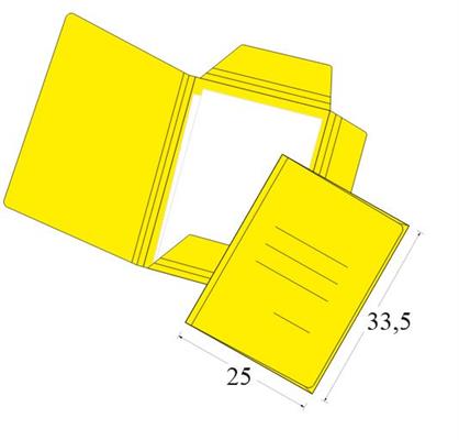 CARTELLE TRE LEMBI ECO' PZ.50 GIALLO 0387