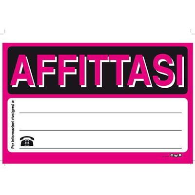 CARTELLI AFFITTASI 23X32CM 315/1