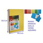 CARTELLE TRE LEMBI CARTEX PZ.25 GR.180 ASSORTITE 0617