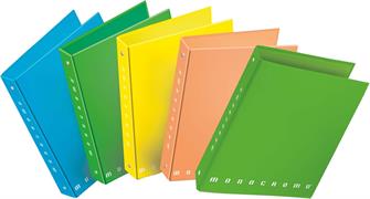 COPERTINA CON ANELLI A4 MONOCROMO D.30 FLUO 022790130