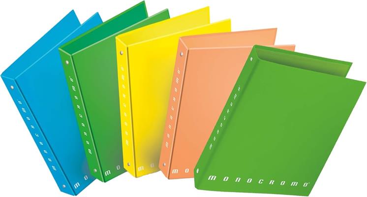 COPERTINA CON ANELLI A4 MONOCROMO D.30 FLUO 022790130