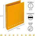 COPERTINA CON ANELLI A4 MONOCROMO D.30 FLUO 022790130