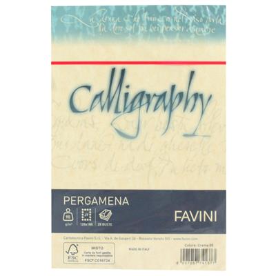 BUSTE CALLIGRAPHY 12X18 PZ.25 GR.90 CREMA 05 A572207