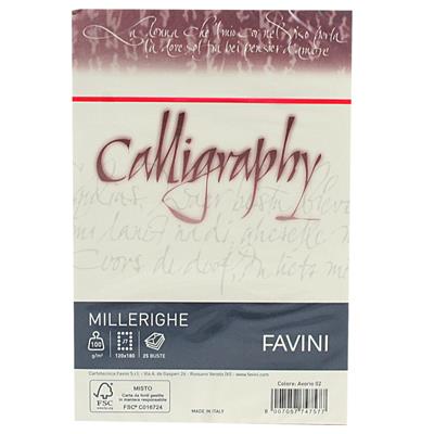 BUSTE CALLIGRAPHY 12X18 PZ.25 GR.100 AVORIO A57Q427