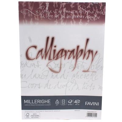FOGLI A4 CALLIGRAPHY MILLERIGHE GR.100 50FF BIANCO 01 A6
