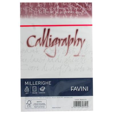 BUSTE CALLIGRAPHY 12X18 PZ.25 GR.100 BIANCO 01 A570427