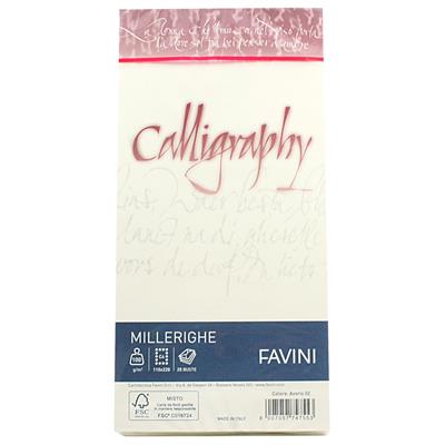 BUSTE CALLIGRAPHY 11X22 PZ.25 GR.100 AVORIO A57Q424
