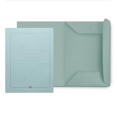 CARTELLE TRE LEMBI CON STAMPA GR.190 PZ.50 AZZURRE 0224#