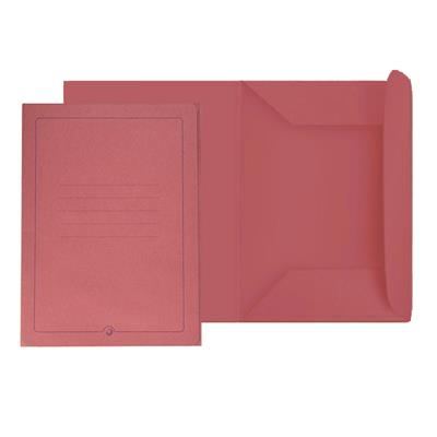 CARTELLE TRE LEMBI CON STAMPA GR.190 PZ.50 ROSSE 0224#