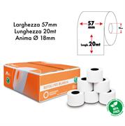 ROTOLI IN CARTA TERMICA PER BILANCIAADESIVI 57MM X 20M X