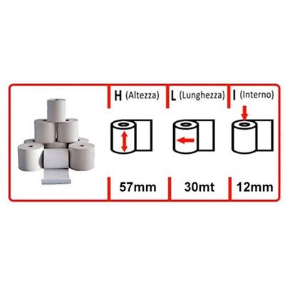 ROTOLI TERMICI PER CASSA C/SCAD GR.48 57X30 NBA 5730TW