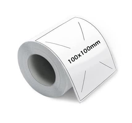 ROTOLI ETICHETTE TERMICHE 100X100 450 ETICHETTE FORO 40