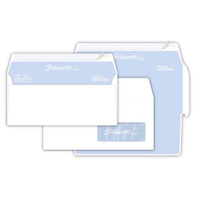 BUSTE 11X23 GR.90 PZ.500  C/FINESTRA TAGLIO QUADRO SILVE