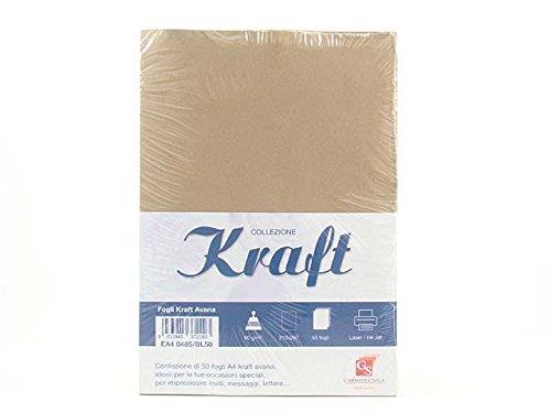 FOGLI A4 GR.90 PZ.50 KRAFT AVANA EA40485