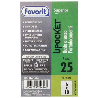 BUSTE A SACCA UPOCKET 6X10 PZ.25 100460083