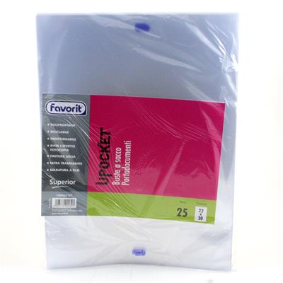 BUSTE A SACCA UPOCKET 22X30 PZ.25 100460101