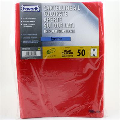 BUSTE PRATIC L 22X30 PZ.50 ROSSE 100460006