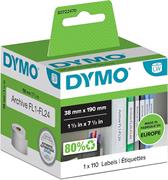 ETICHETTE DYMO LW SML BLK/WHI 38X19