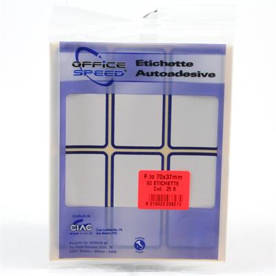 BUSTA ETICHETTA ADES.25 70X37 BORDATA 3827  AP056GC