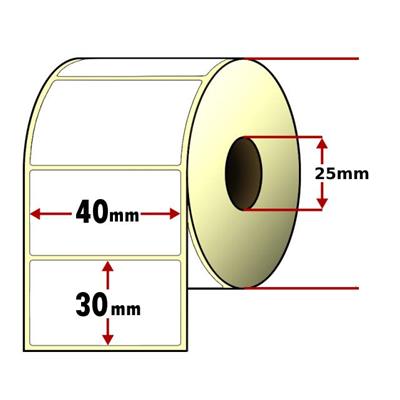 ROTOLO ETICHETTE TERMICHE 40X30 PZ.2000 ANIMA 25