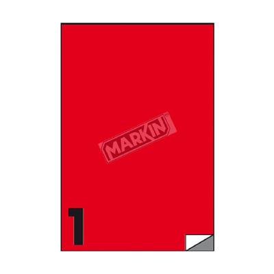 ETICHETTE MULTIUSO 210X297 ROSSE 100 FOGLI