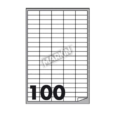 ETICHETTE MULTIUSO A4 fogli 100 INUA401 37X14 12884
