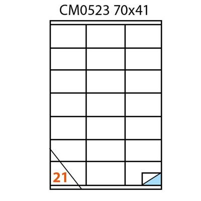 ETICHETTE MULTIUSO FF.100 70X41 21XFG CM0523