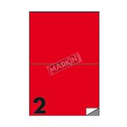 ETICHETTE MULTIUSO A4 210X148 ROSSE 100 FOGLI