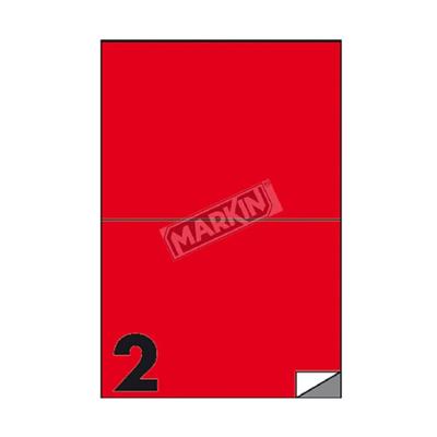 ETICHETTE MULTIUSO A4 210X148 ROSSE 100 FOGLI