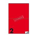 ETICHETTE MULTIUSO A4 210X148 ROSSE 100 FOGLI
