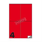 ETICHETTE MULTIUSO A4 105X148 ROSSE 100 FOGLI