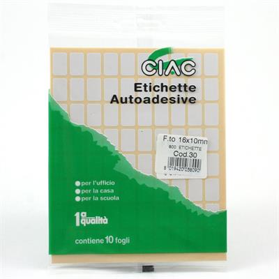 BUSTA ETICHETTA ADESIVE FF10 INU12 16X10