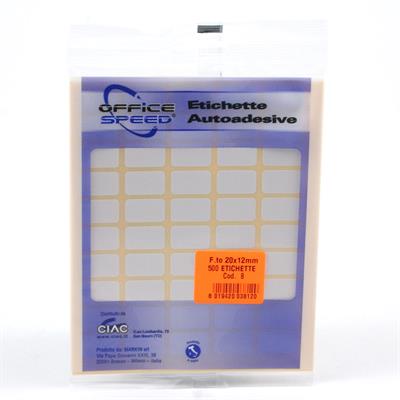 BUSTA ETICHETTA ADESIVE FF10 INU14 20X12