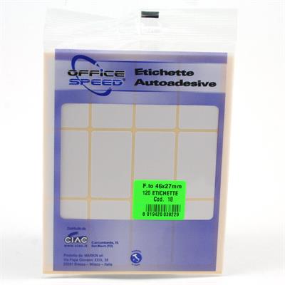 BUSTA ETICHETTA ADESIVE FF10 INU34 46X27