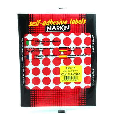 BUSTA ETICHETTA 5 DM.14 ROSSO X10005R
