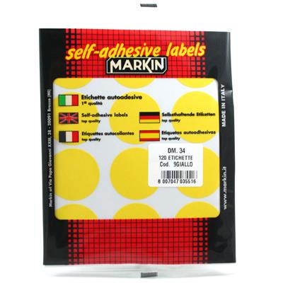 BUSTA ETICHETTA 9 DM.34 GIALLO X10009G