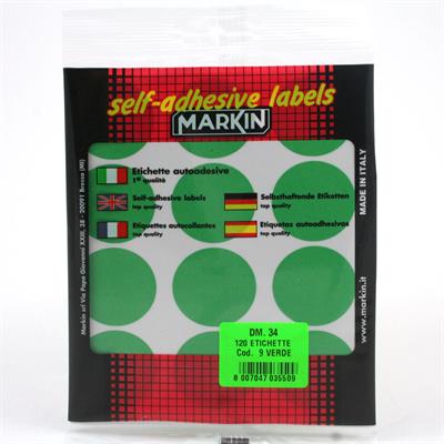 BUSTA ETICHETTA 9 DM.34 VERDE X10009V