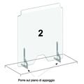 SCHERMO PROTETTIVO DA BANCO PLEXIGLASS 75X100CM