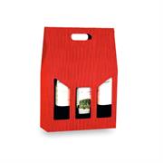 BOX PORTABOTTIGLIA PZ.3 ROSSO
