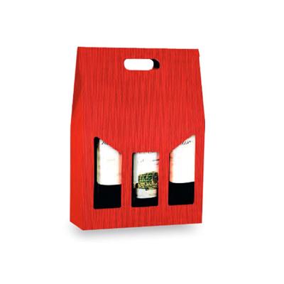 BOX PORTABOTTIGLIA PZ.3 ROSSO