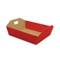 VASSOIO GRANDE CON MANIGLIA 34X29X10 ROSSO